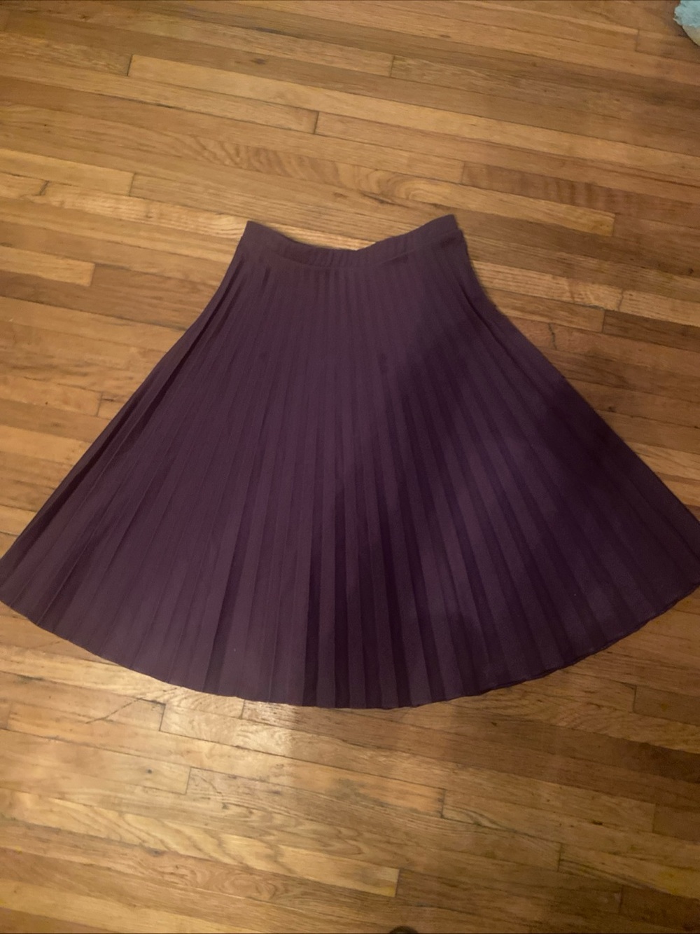 Vintage 70’s Sears Pleated Midi Skirt in Plum